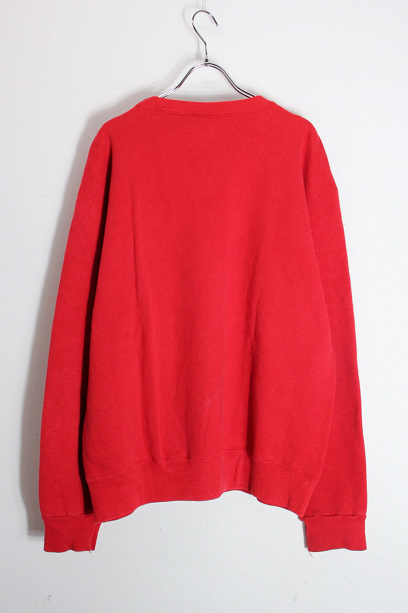 90s MADE IN USA ONE-POINT SWEATSHIRT / RED [SIZE: XL USED]