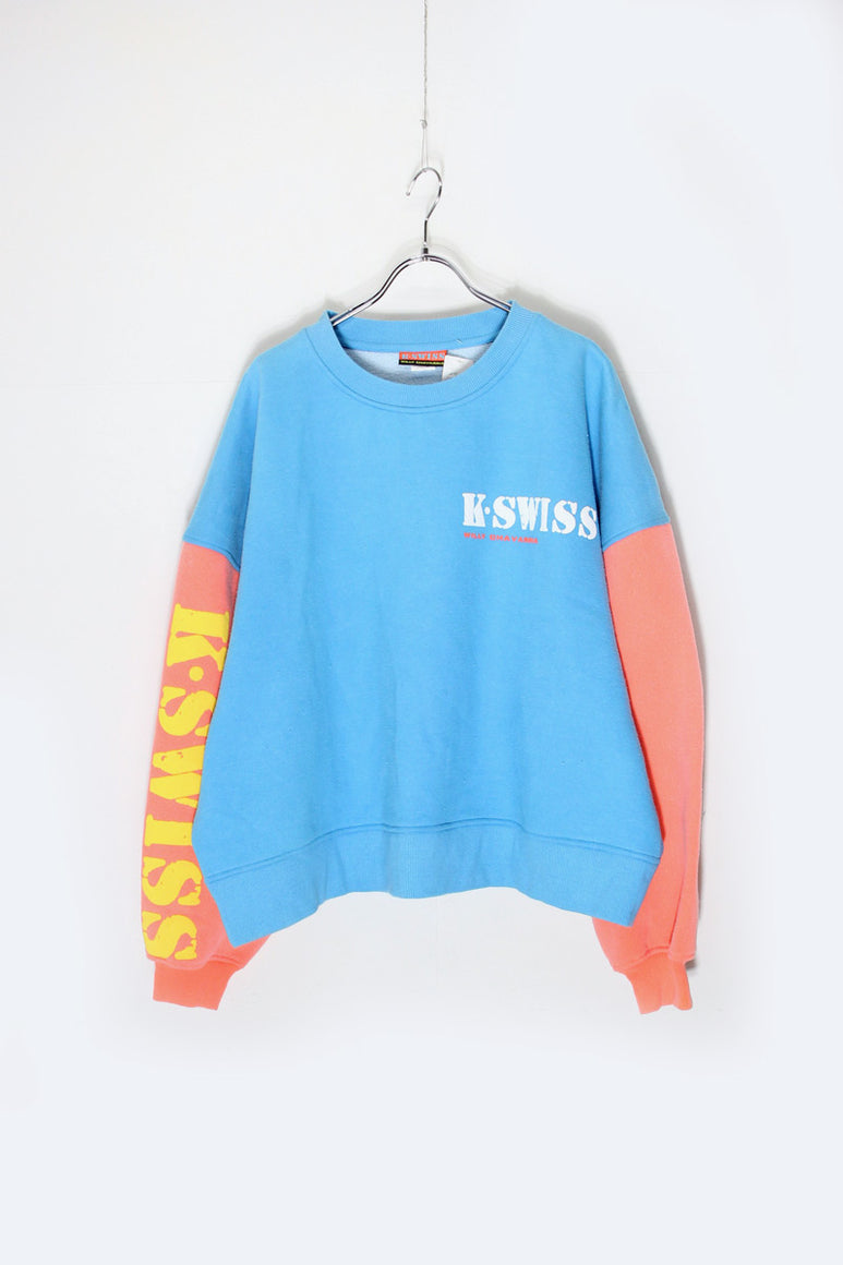 20'S LOGO FORM PRINT SWEATSHIRT / SAX BLUE / PINK [SIZE: S USED]