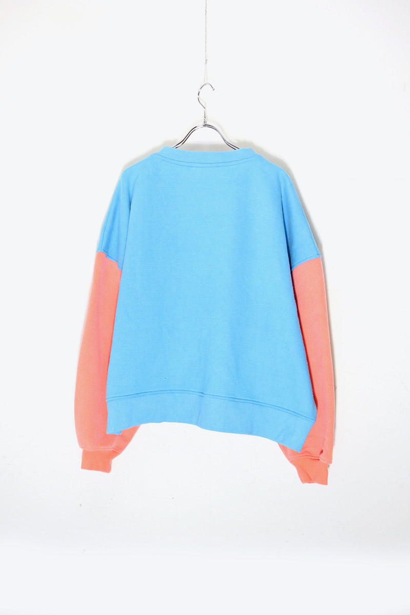 20'S LOGO FORM PRINT SWEATSHIRT / SAX BLUE / PINK [SIZE: S USED]