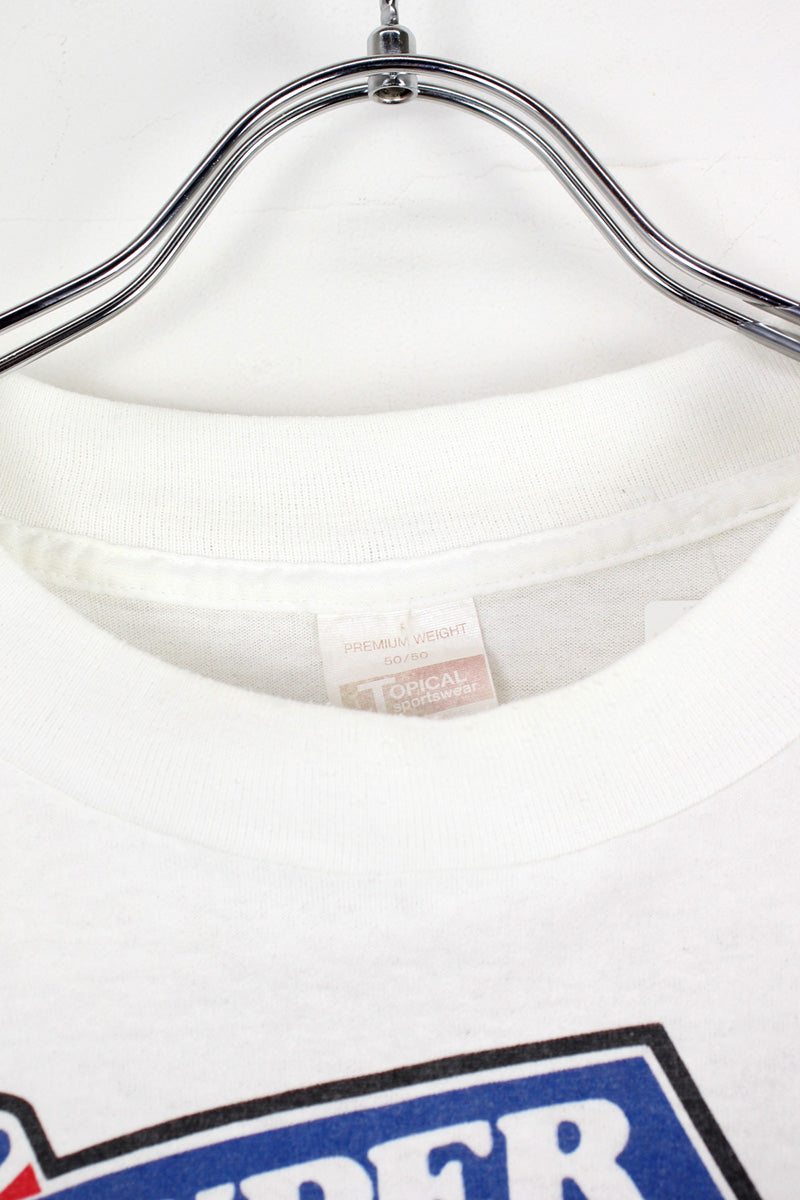 MADE IN USA 90s SUPER BOWL T-SHIRT / WHITE [SIZE: L USED]
