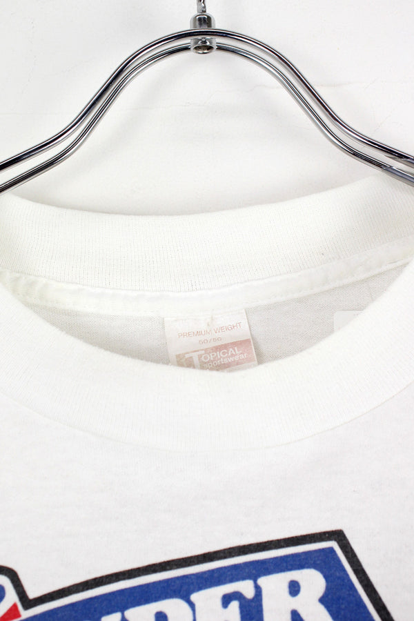 MADE IN USA 90s SUPER BOWL T-SHIRT / WHITE [SIZE: L USED]