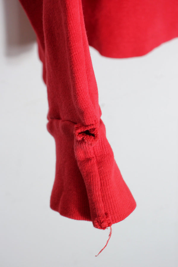 90s MADE IN USA ONE-POINT SWEATSHIRT / RED [SIZE: XL USED]
