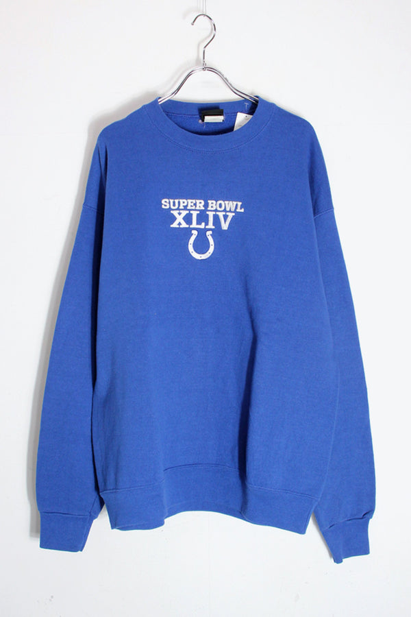 SUPER BOWL XLIV SWEATSHIRT / BLUE [SIZE: L USED]