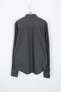 MADE IN ROMANIA L/S COTTON NYLON SHIRT / CHARCOAL [SIZE: 37 USED]