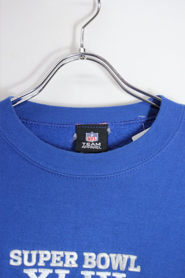 SUPER BOWL XLIV SWEATSHIRT / BLUE [SIZE: L USED]