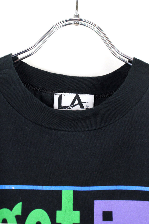 90'S GET IN GEAR S/S PRINT T-SHIRT / BLACK [SIZE: XL Equivalent USED]