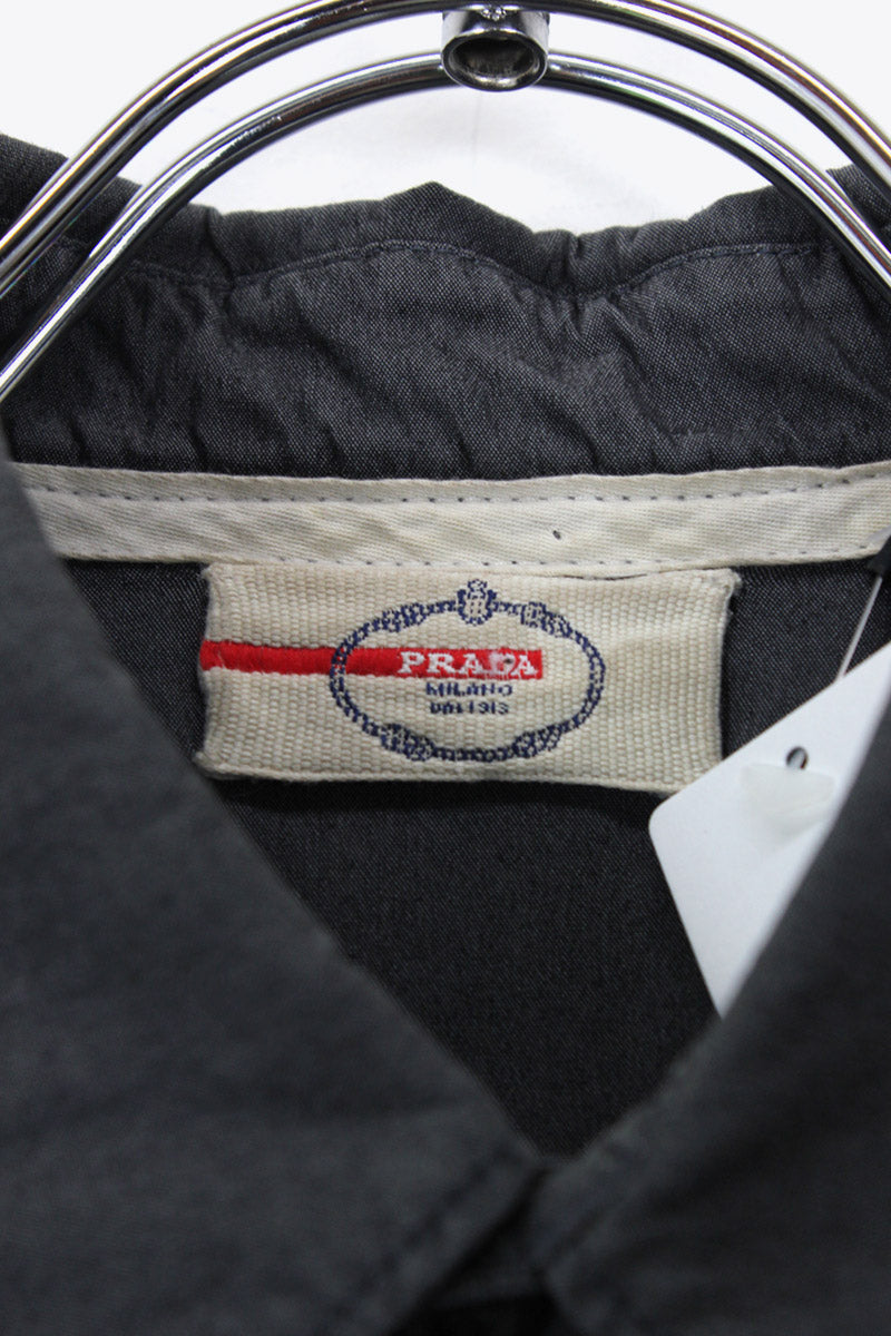 MADE IN ROMANIA L/S COTTON NYLON SHIRT / CHARCOAL [SIZE: 37 USED]