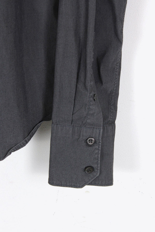 MADE IN ROMANIA L/S COTTON NYLON SHIRT / CHARCOAL [SIZE: 37 USED]
