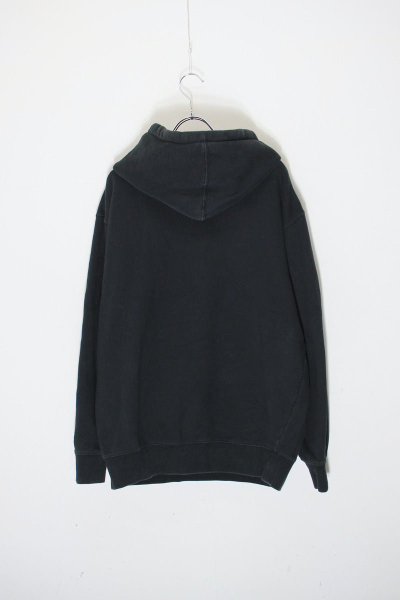 LOGO PRINT HOODIE SWEATSHIRT / BLACK [SIZE: M USED]