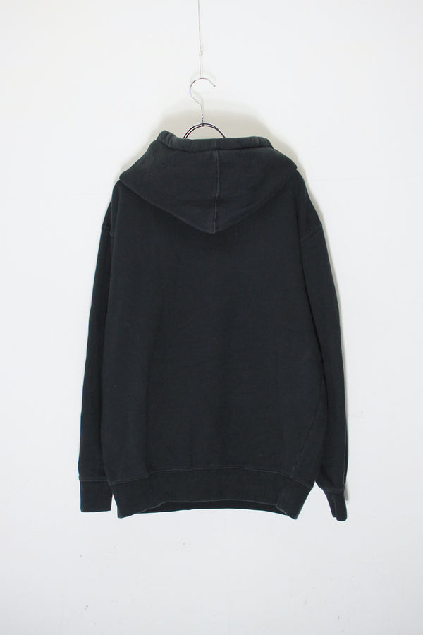LOGO PRINT HOODIE SWEATSHIRT / BLACK [SIZE: M USED]