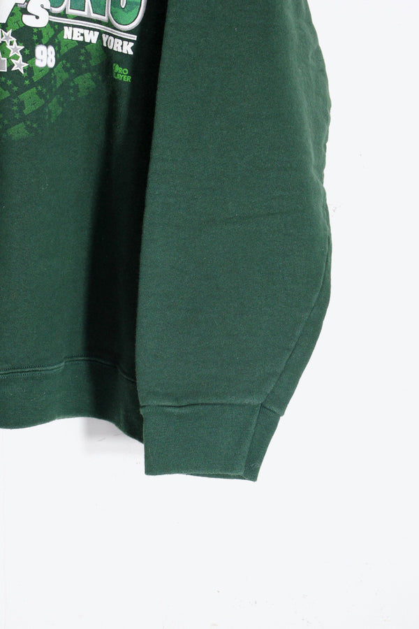 90'S NY JETS NFL SWEATSHIRT / GREEN [SIZE: XL USED]