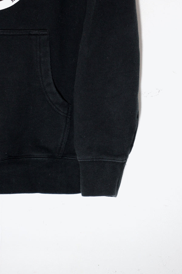 LOGO PRINT HOODIE SWEATSHIRT / BLACK [SIZE: M USED]