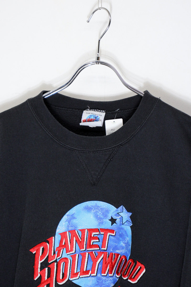 MADE IN USA 90'S CHICAGO LOGO EMBROIDERY SWEATSHIRT / BLACK [SIZE: XL USED]