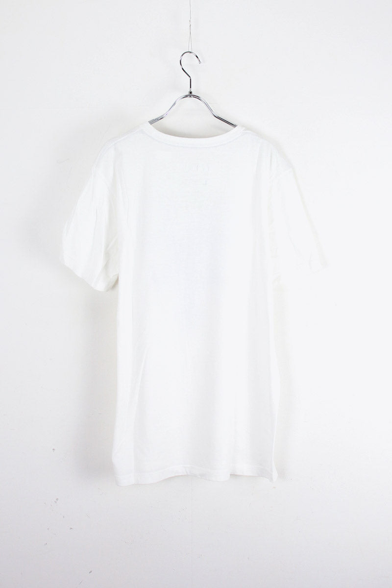 NY YANKEES S/S PRINT T-SHIRT / WHITE / BLUE [SIZE: L USED]