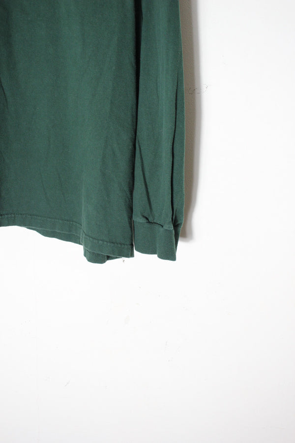 L/S SLEEVE PRINT T-SHIRT / GREEN [SIZE: XL USED] [USA企画品]