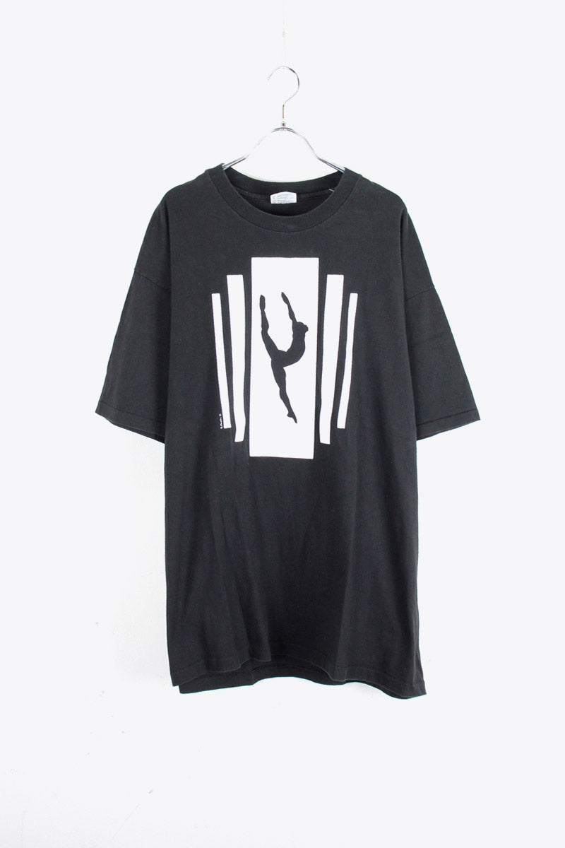 MADE IN USA 90'S BALLERINA GRAPHIC T-SHIRT / BLACK [SIZE: XL USED]