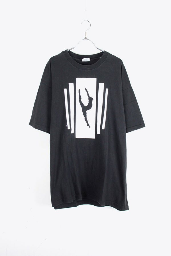 MADE IN USA 90'S BALLERINA GRAPHIC T-SHIRT / BLACK [SIZE: XL USED]