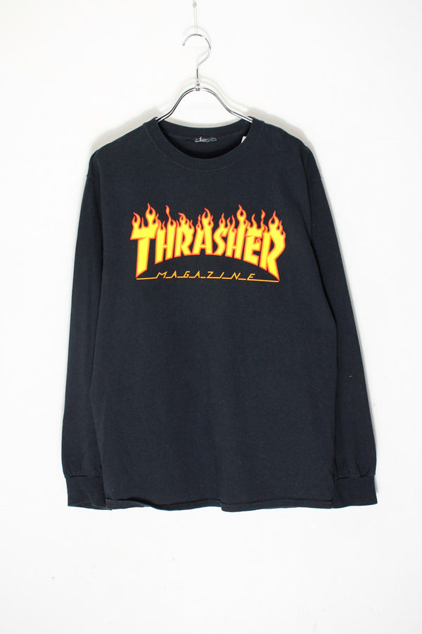L/S LOGO T-SHIRT / BLACK [SIZE: S USED][USA MODEL]