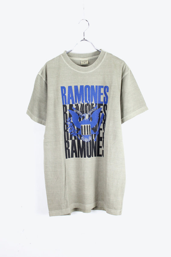 RAMONS T-SHIRT / GREY BEIGE [SIZE: M USED]