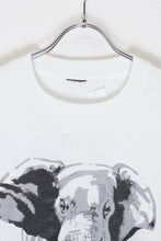 画像をギャラリービューアに読み込む, 90&#39;S S/S ELEPHANT PRINT ANIMAL T-SHIRT / WHITE [SIZE: XL相当 USED]
