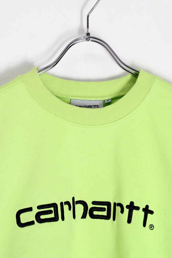 LOGO SWEATSHIRT / NEON YELLOW [SIZE: M USED]
