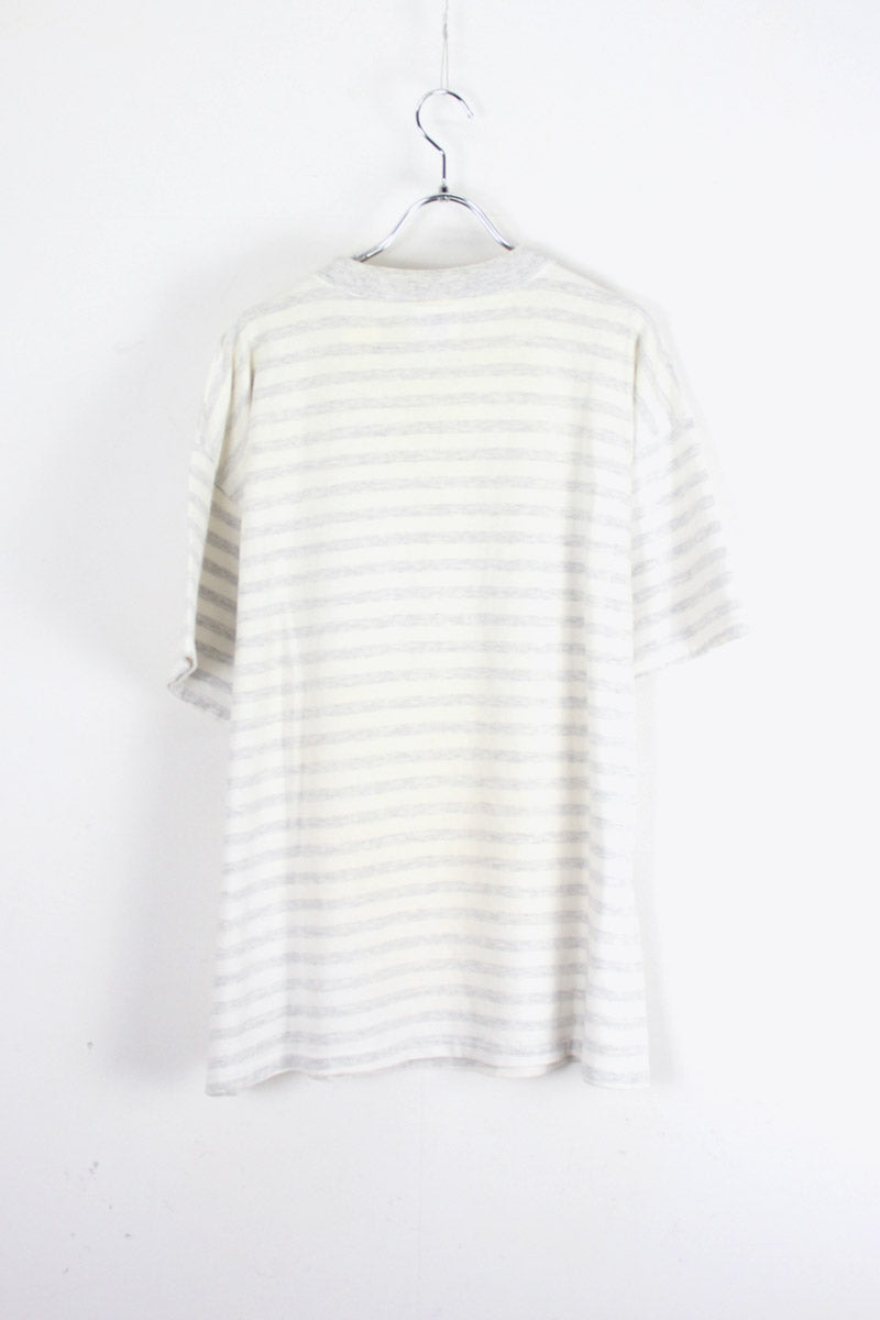 MADE IN USA 91'S METS S/S PRINT BORDER T-SHIRT / GREY [SIZE: XL USED]