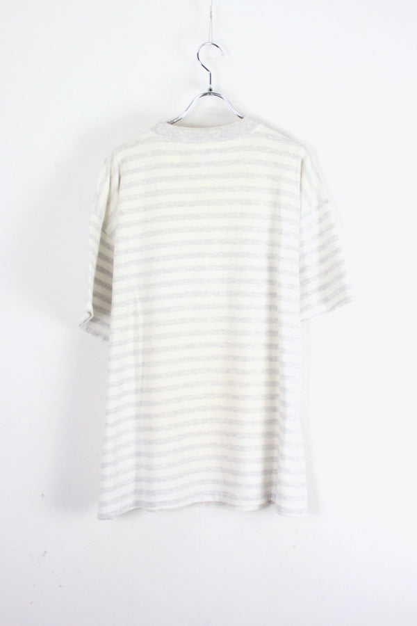 MADE IN USA 91'S METS S/S PRINT BORDER T-SHIRT / GREY [SIZE: XL USED]