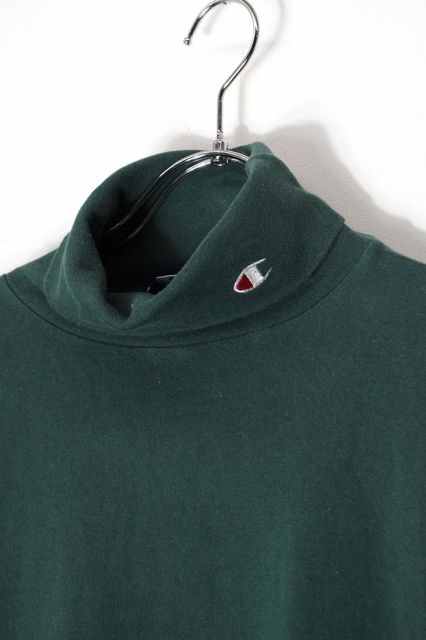90'S L/S TURTLE NECK SHIRT / GREEN [SIZE: 2XL USED]