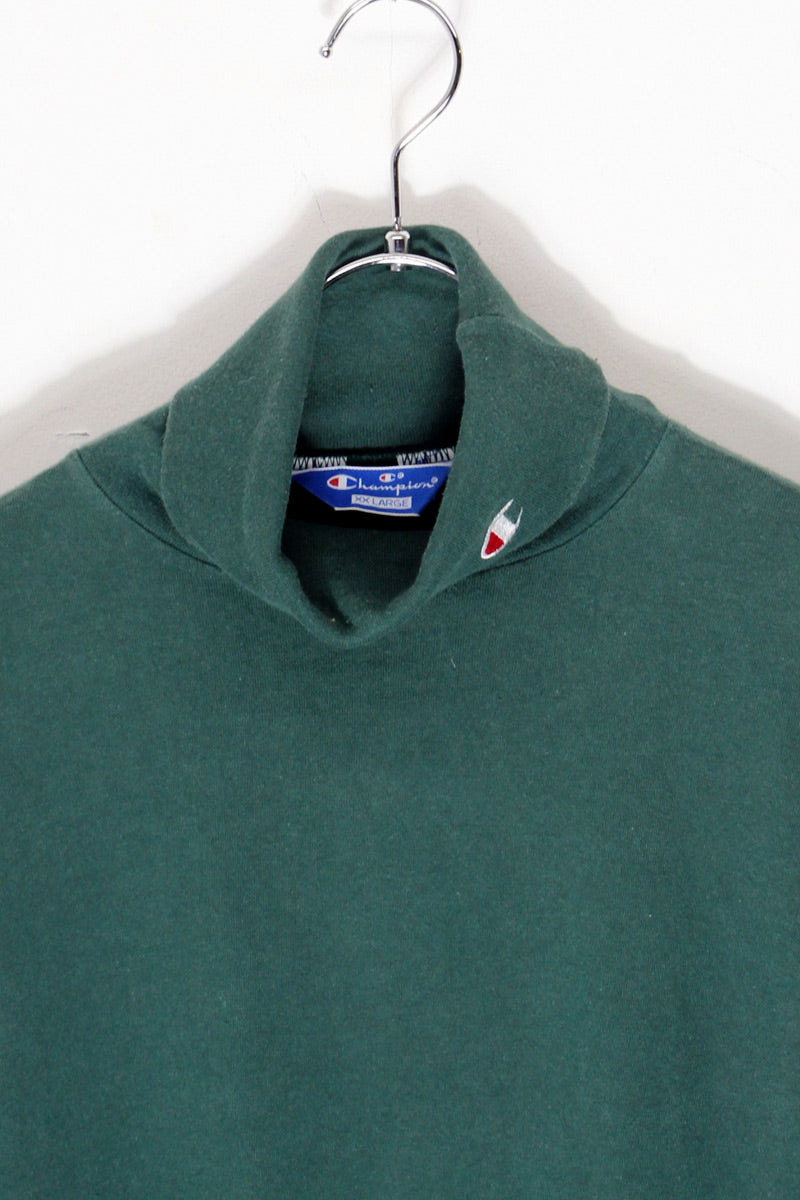 90'S L/S TURTLE NECK SHIRT / GREEN [SIZE: 2XL USED]