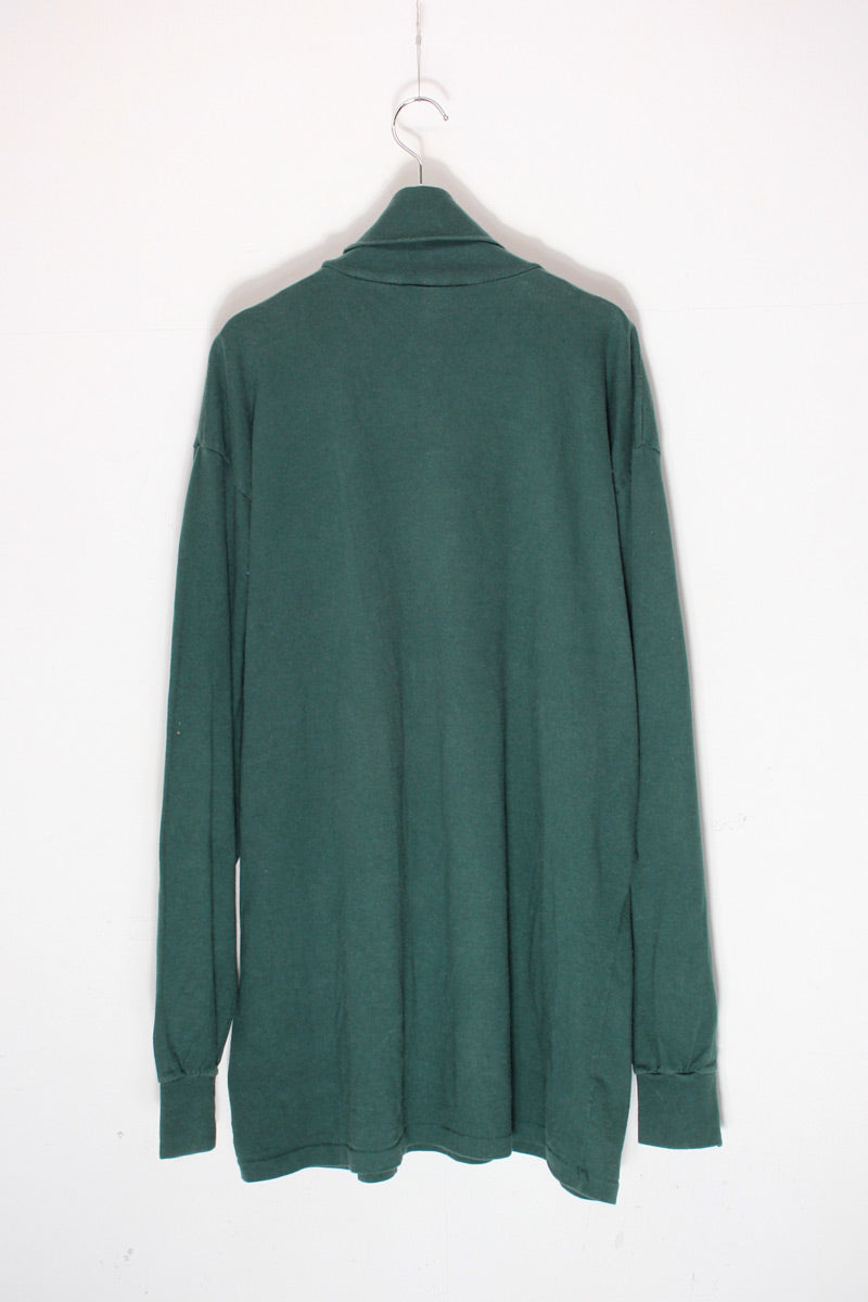 90'S L/S TURTLE NECK SHIRT / GREEN [SIZE: 2XL USED]