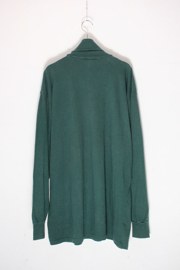 90'S L/S TURTLE NECK SHIRT / GREEN [SIZE: 2XL USED]