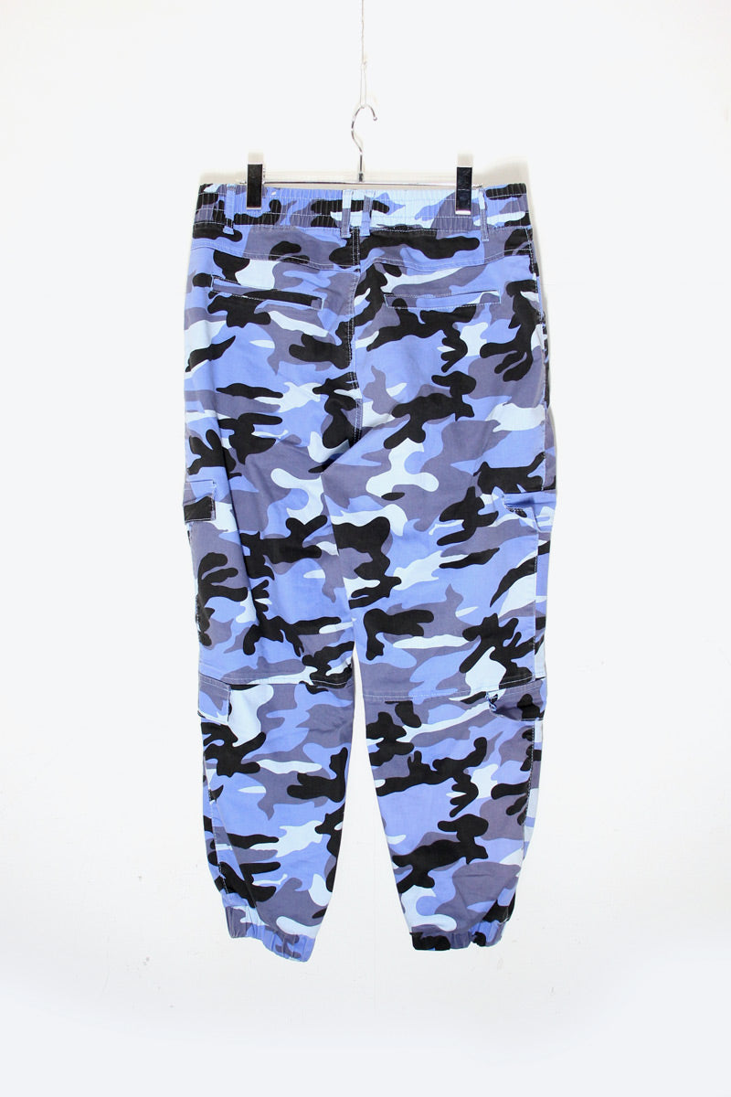 90'S CAMO EASY PANTS / BLUE [SIZE: M USED]