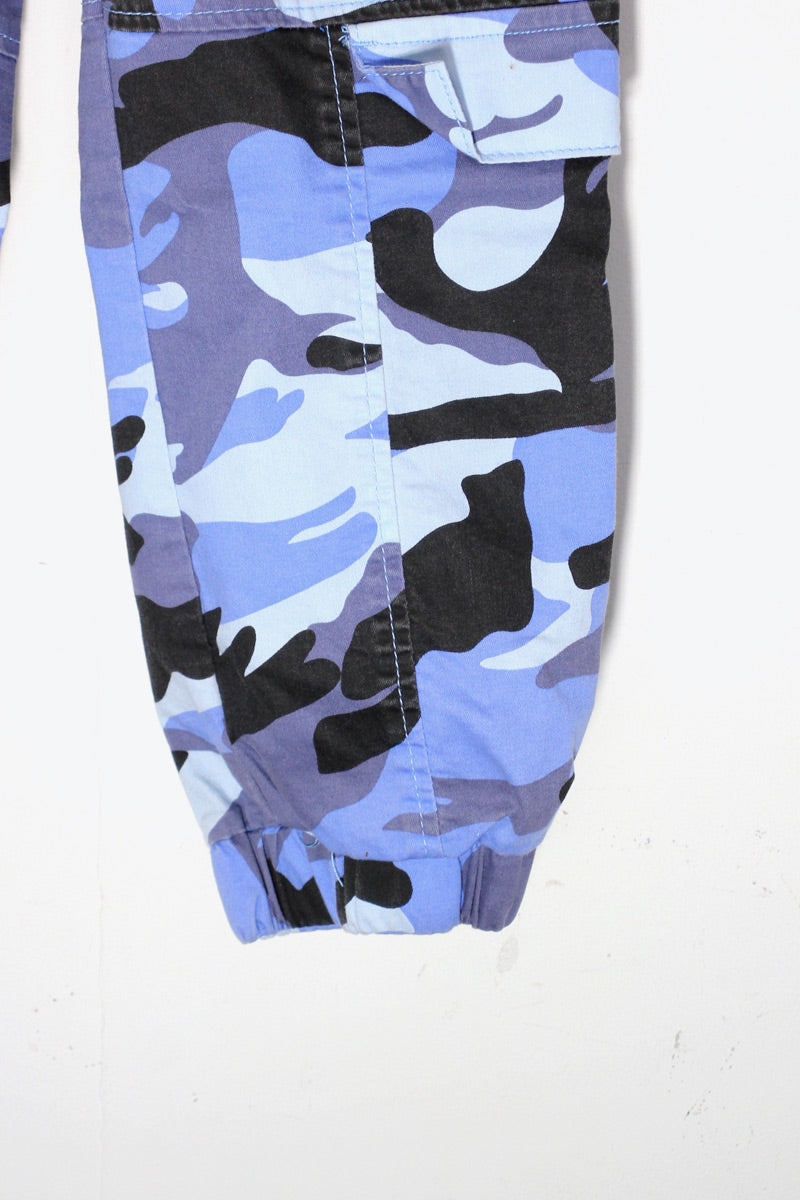 90'S CAMO EASY PANTS / BLUE [SIZE: M USED]