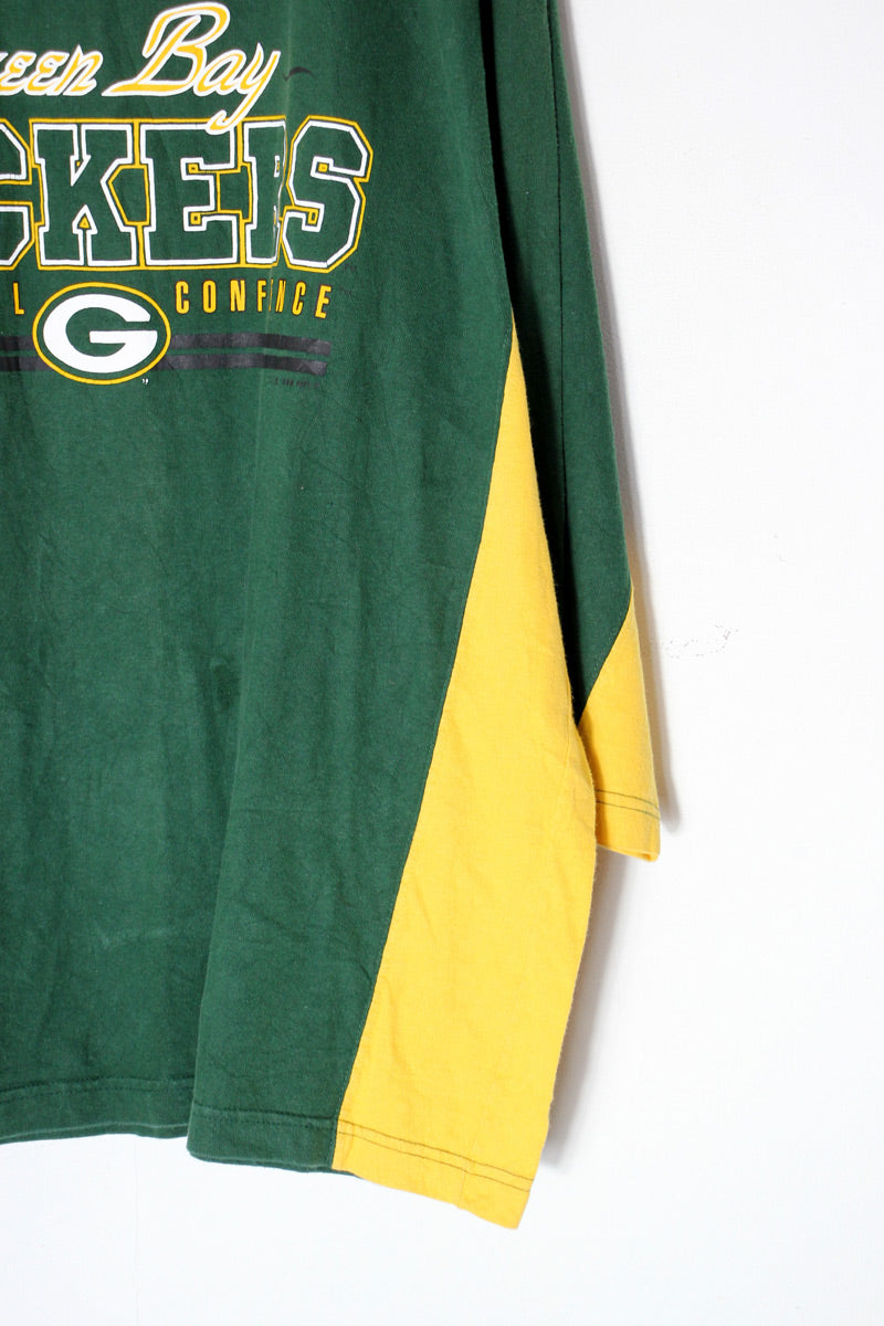 98'S NFL GREEN BAY PACKERS L/S T-SHIRT / GREEN [SIZE: XL USED]