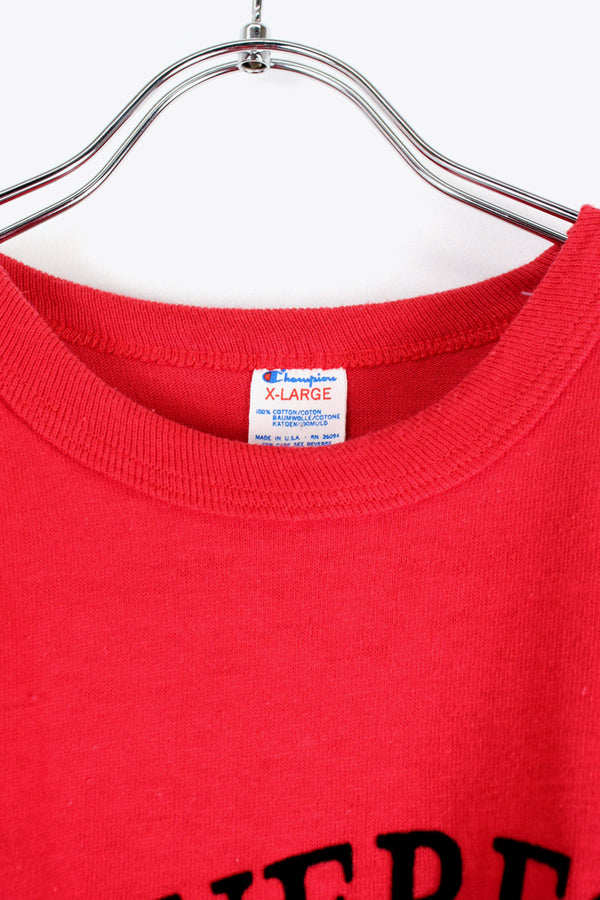 MADE IN USA 80'S TRICO TAG HAVERFORD UNIVERSITY T-SHIRT / RED [SIZE: XL USED]