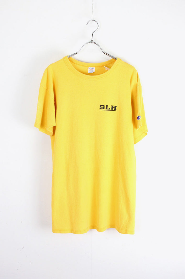 MADE IN USA 80'S SLH TEE SHIRT / YELLOW [SIZE: L USED]