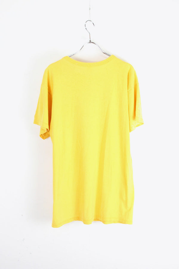 MADE IN USA 80'S SLH TEE SHIRT / YELLOW [SIZE: L USED]