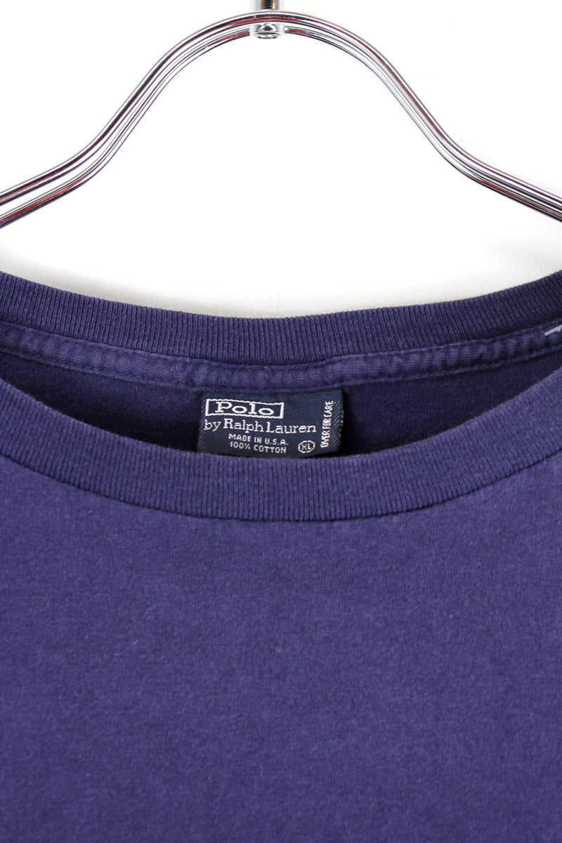 90'S ONE POINT POCKET T-SHIRT / NAVY [SIZE: XL USED]