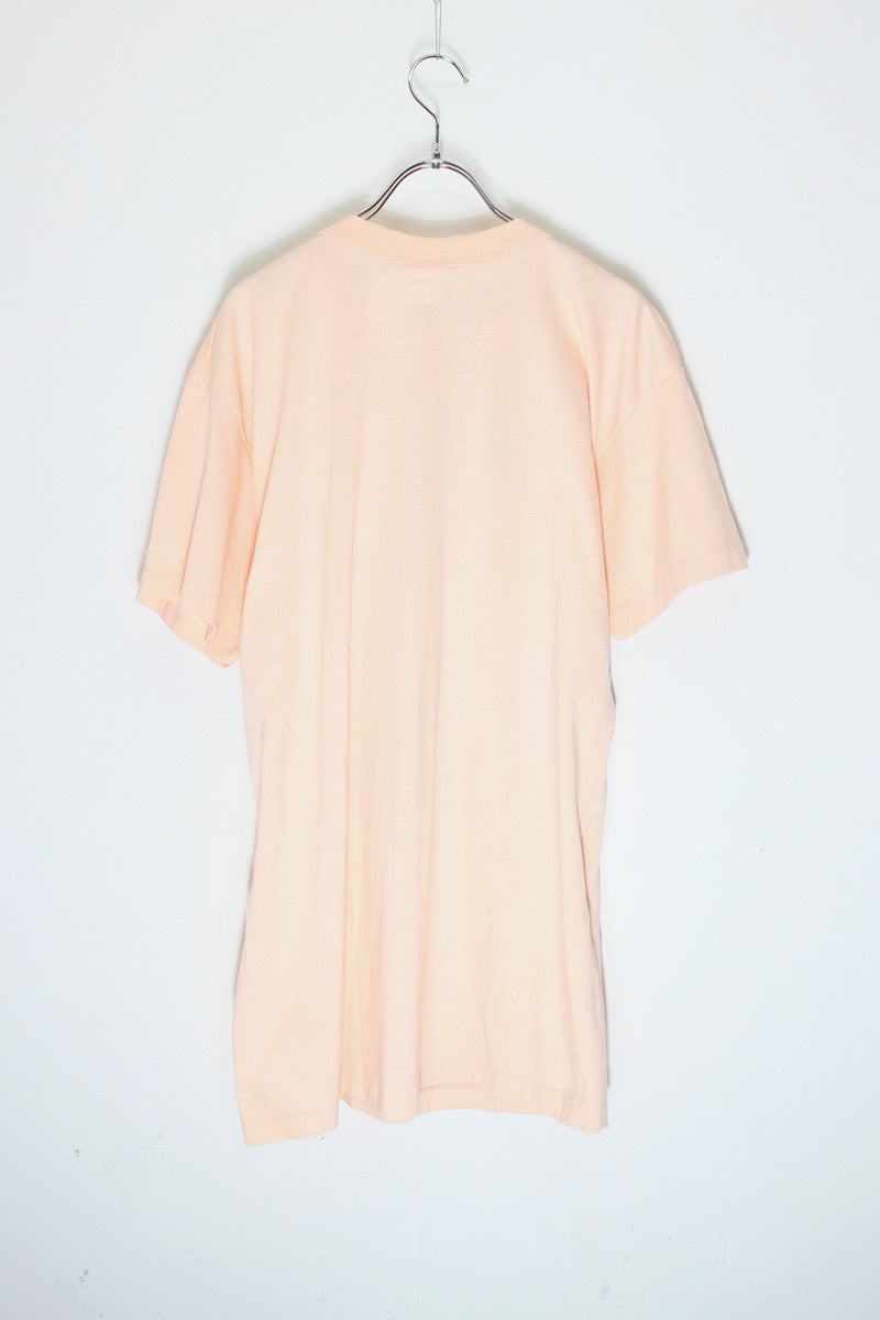 MADE IN USA 87'S S/S LION ANIMAL PRINT T-SHIRT / PINK [SIZE: XL USED]
