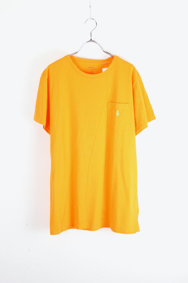 S/S ONE POINT POCKET T-SHIRT / ORANGE [SIZE: L USED]
