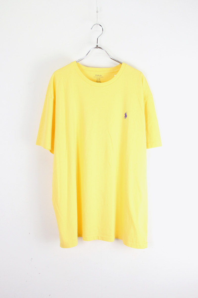 ONE POINT LOGO TEE SHIRT / YELLOW [SIZE: L USED]