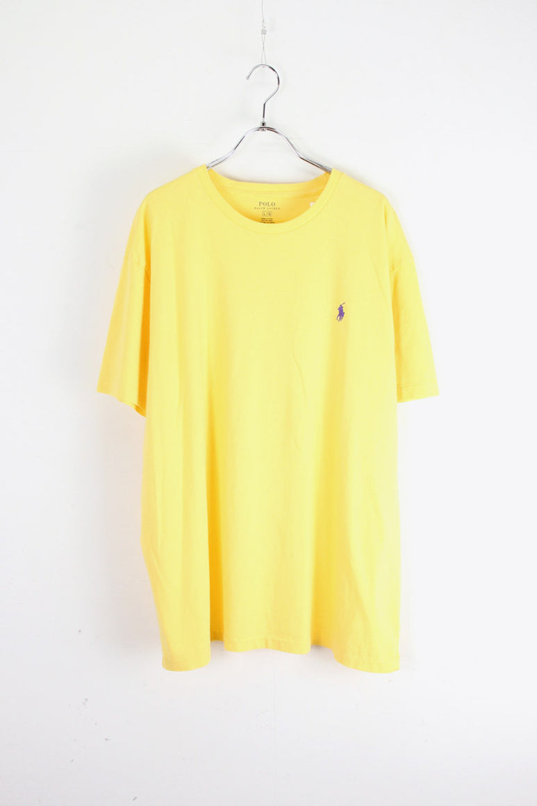 ONE POINT LOGO TEE SHIRT / YELLOW [SIZE: L USED]