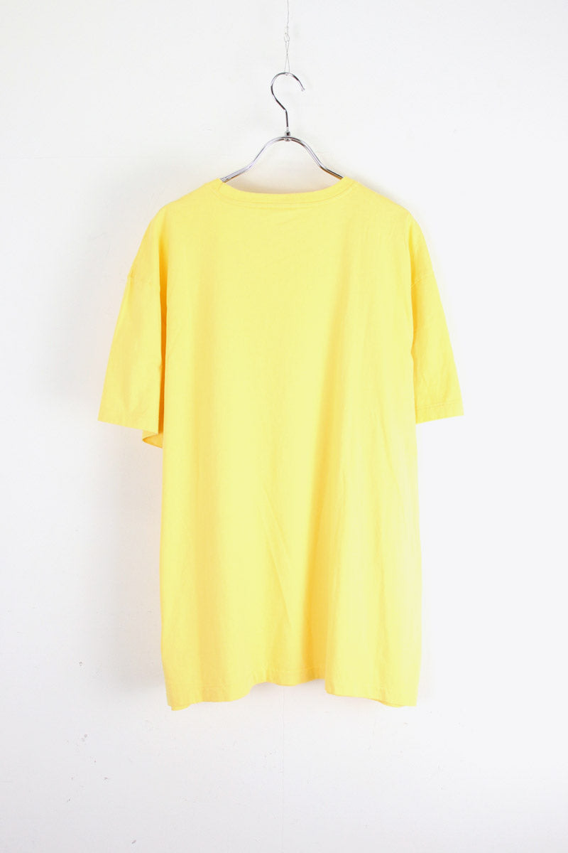 ONE POINT LOGO TEE SHIRT / YELLOW [SIZE: L USED]