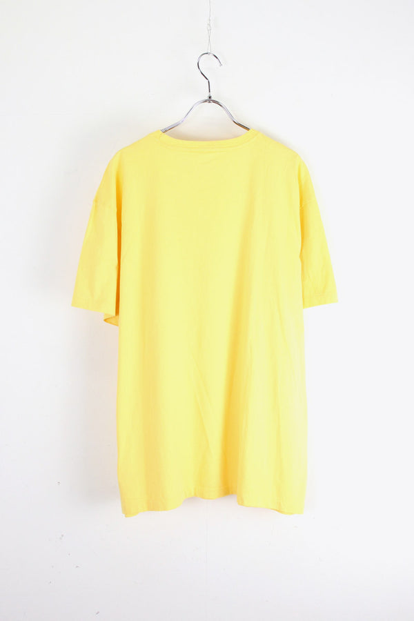 ONE POINT LOGO TEE SHIRT / YELLOW [SIZE: L USED]