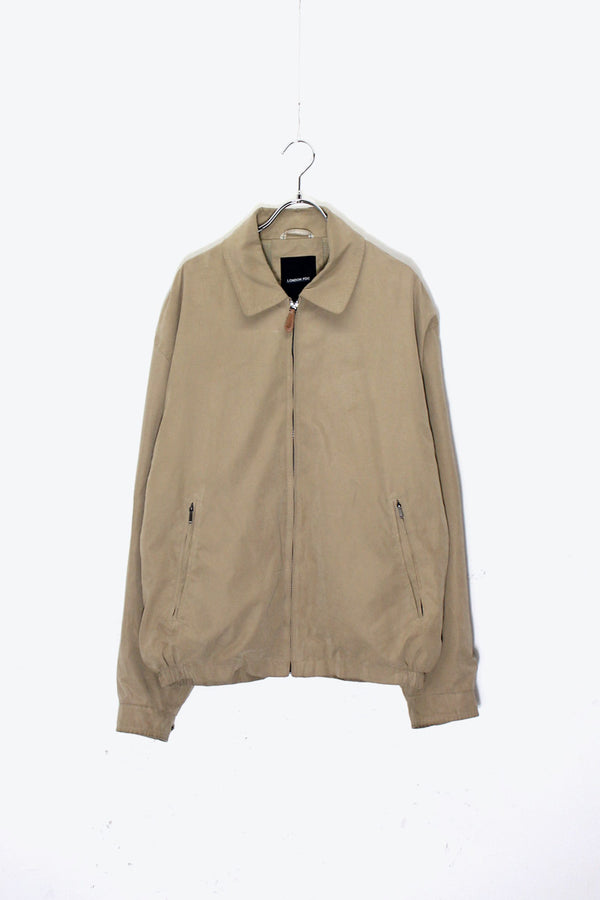 POLYESTER ZIP JACKET / BEIGE [SIZE: L USED]