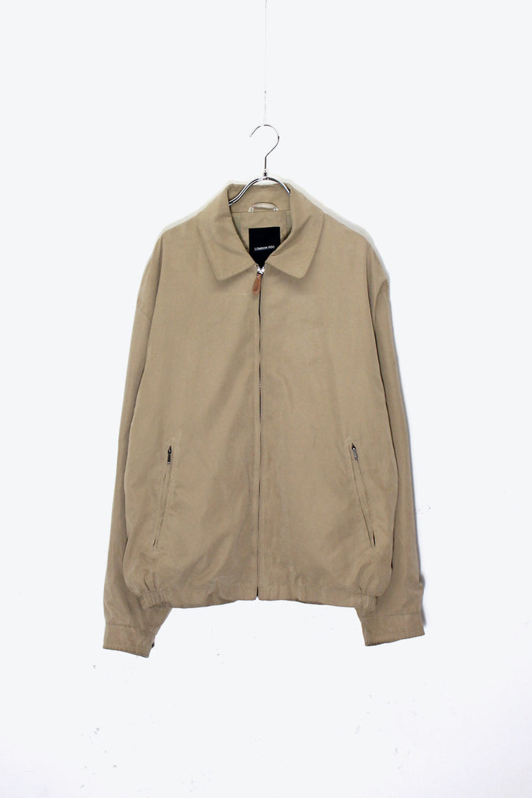 POLYESTER ZIP JACKET / BEIGE［SIZE: L USED]