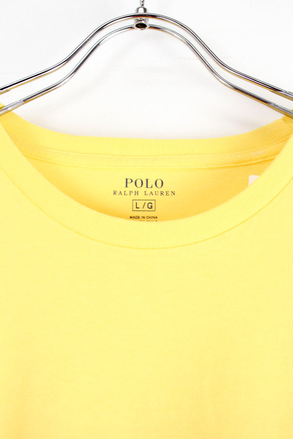 ONE POINT LOGO TEE SHIRT / YELLOW [SIZE: L USED]