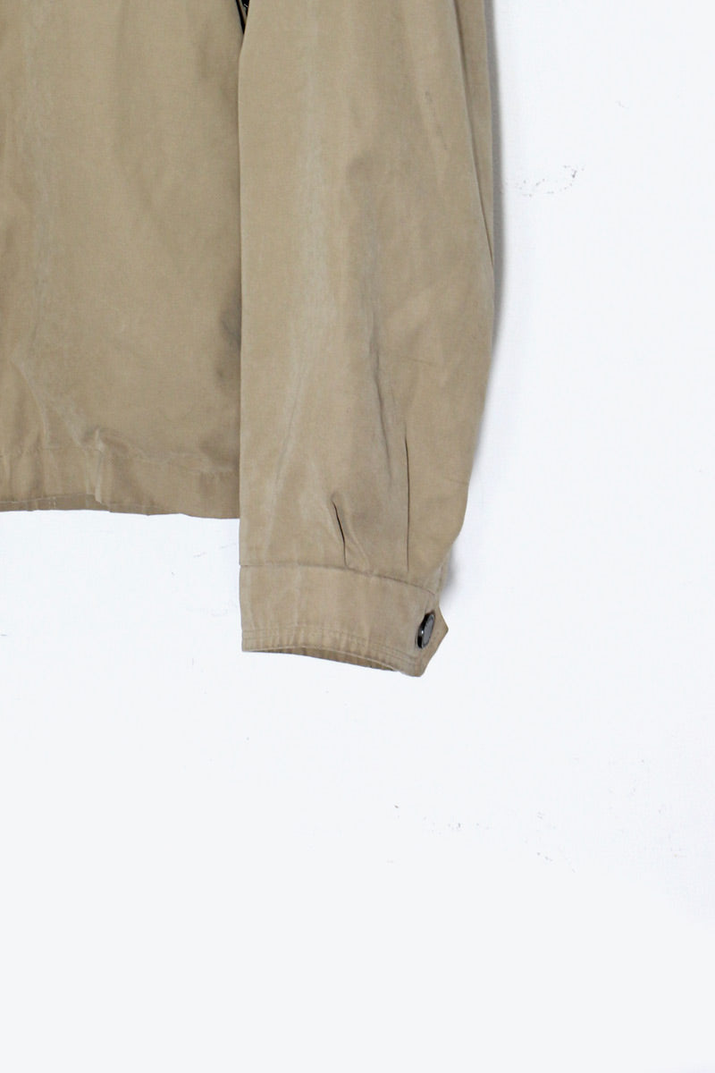 POLYESTER ZIP JACKET / BEIGE [SIZE: L USED]