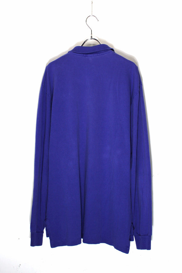 90'S L/S ONE POINT POLO SHIRT / PURPLE [SIZE: L USED]