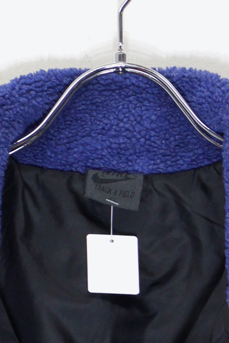NYLON FLEECE ZIP JACKET / BLUE / BLACK [ SIZE: L USED ]